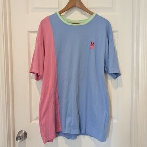 Apari Color block pink blue bunny Shirt L
